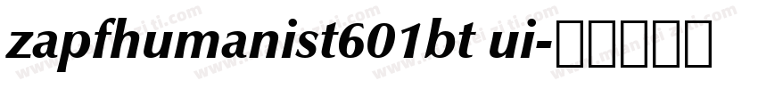 zapfhumanist601bt ui字体转换